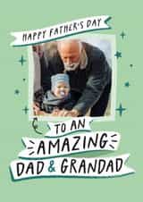 Personalised Father's Day Photo Card created by Studio Mads - Classic Father's Day Card - Amazing Dad And Grandad