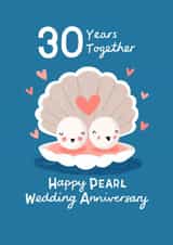 Cute Anniversary Card - 30th - Pearl created by Nicola Watson