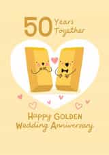 Cute Anniversary Card - 50th - Gold created by Nicola Watson