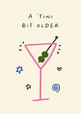 Arty Birthday Card - For Her - Martini created by HollieGraphik
