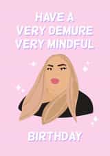 Funny Very Demure Very Mindful Birthday Meme Card Funny Hunny created by Funny Hunny