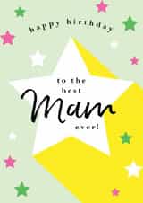 Classic Birthday Card - Best Mam Ever created by Michelle Fiedler Design
