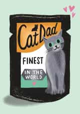 Cute Father's Day Card - Finest In The World - Cat Dad created by @AimeeStevens.Design