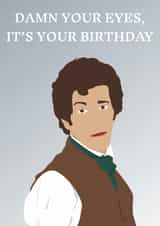 Fun Birthday Card - Ghosts TV Series - Thomas created by Mark Winter