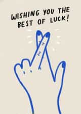 Cute Good Luck Card - Fingers Crossed created by studionough