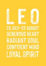 Classic Birthday Card - Leo created by Studio 9