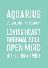 Classic Birthday Card - Aquarius created by Studio 9