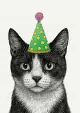 Cute Birthday Card - Party Cat created by Vicky
