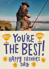 Personalised Father's Day Photo Card created by @AimeeStevens.Design - Classic Father's Day Card - You're The Best - Trophy