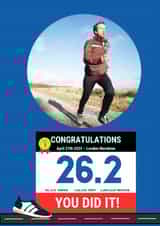Personalised Congratulations Photo Card created by Kerrylovescards - Classic Congratulations Card - London Marathon 2025 - You Did It!