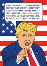 Funny Birthday Card - Donald Trump - Tariff created by Eskimo Kiss Designs