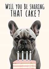 Cute Frenchie Birthday Card created by Rebel & Wild