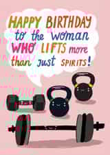 Fun Birthday Card - For Her - Weights created by Forever Funny