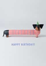 Funny Birthday Card - Dachshund - Long Sausage Dog created by Redback Cards