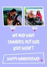 Personalised Anniversary Photo Card created by size3art - Classic Anniversary Card - Then And Now