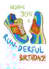 Classic Birthday Card - Running Trainers created by Dandelion Stationery