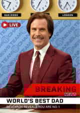 Funny Father's Day Card - Anchorman - Ron Burgundy created by Shower Thoughts