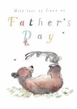 Cute Father's Day Card - Bear - Hare created by Paper Shed Design
