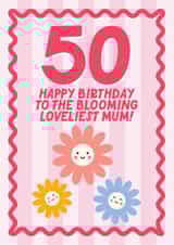 Cute Birthday Card - For Mum - 50th - Blooming Lovely created by Blush & Blossom 