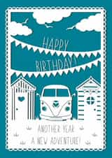 Classic Birthday Card - Beach Camping created by Alfie and Archie Crafts