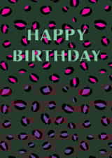 Funky leopard print paper cut inspired birthday card created by Alfie and Archie Crafts