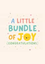 Cute New Baby Card - Little Bundle Of Joy - Unisex created by Macie Dot Doodles
