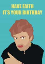 Punny Birthday Card - George Michael - Have Faith created by Mark Winter