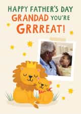 Personalised Father's Day Photo Card created by Lemon and Sugar  - Cute Father's Day Card - For Grandad - You're Great