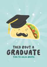 Punny Graduation Card - Taco - Salsa Pun created by Kreate Paper Co.