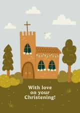 Cute Christening Day Card - Baby Boy created by Abbie Imagine