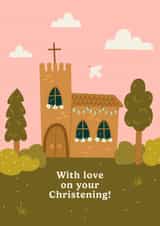 Cute Christening Day Card - Baby Girl created by Abbie Imagine