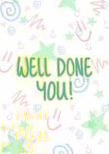 Fun well done card for kids and students 
- passing exams - driving tests created by CC Creative