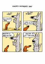 Funny Father's Day Card - Looking up - So Much Taller created by Cardinky