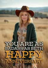 Funny Anniversary Card - Beth Dutton - Yellowstone created by Shower Thoughts