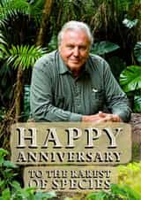 Funny Anniversary Card - David Attenborough - Rare Species created by Shower Thoughts