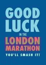Classic Good Luck Card - Good Luck - London Marathon created by Rebecca Prinn