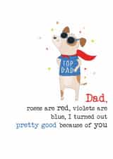 Cheeky Fathers Day Card - Poem - Turned Out Pretty Good created by Dandelion Stationery