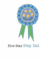 Classic Fathers Day Card - For Step Dad - Five Stars created by Dandelion Stationery