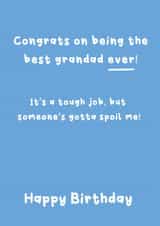 Funny Birthday Card - Best Grandad - Spoil Me created by @Laura Lonsdale Designs