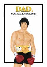 Rocky Father’s Day Card - Rocky Balboa Boxer created by Choo Choo 