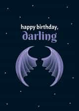 ACOTAR Birthday Card – Rhysand “Happy Birthday, Darling” - Fae Fantasy Book Gift created by Digital Waves