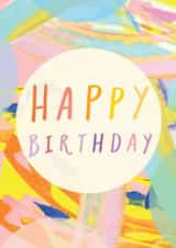Classic Birthday Card - Pastel Abstract Pattern created by Katt Jones
