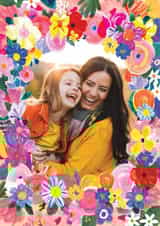 Personalised Just Because Photo Card created by Katt Jones - Pretty Birthday Card - Vibrant Flowers