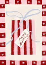 Arty Birthday Card - Striped Present created by Holly Walsh