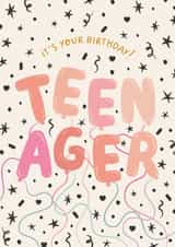 Classic Birthday Card - 13th - Teenager Balloons created by The Pattern Press