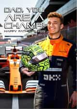Fun Father's Day Card - Formula One - Lando Norris created by Shower Thoughts