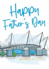 Football Father's Day Card - Man City - Etihad Stadium created by Moo & Snip