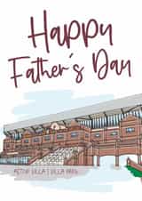 Football Father's Day Card - Aston Villa - Villa Park created by Moo & Snip