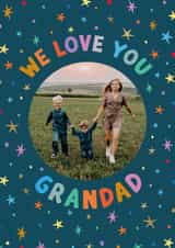 Personalised Father's Day Photo Card created by The Pattern Press - Classic Father's Day Card - For Grandad - We Love You