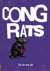Punny New Job Card - Congrats - Rat created by Tainted Genie